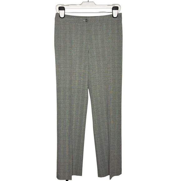 NWOT. Atelier Gray Plaid Dress Pants 4 Stretch Dark Academia Trousers - Picture 2 of 7